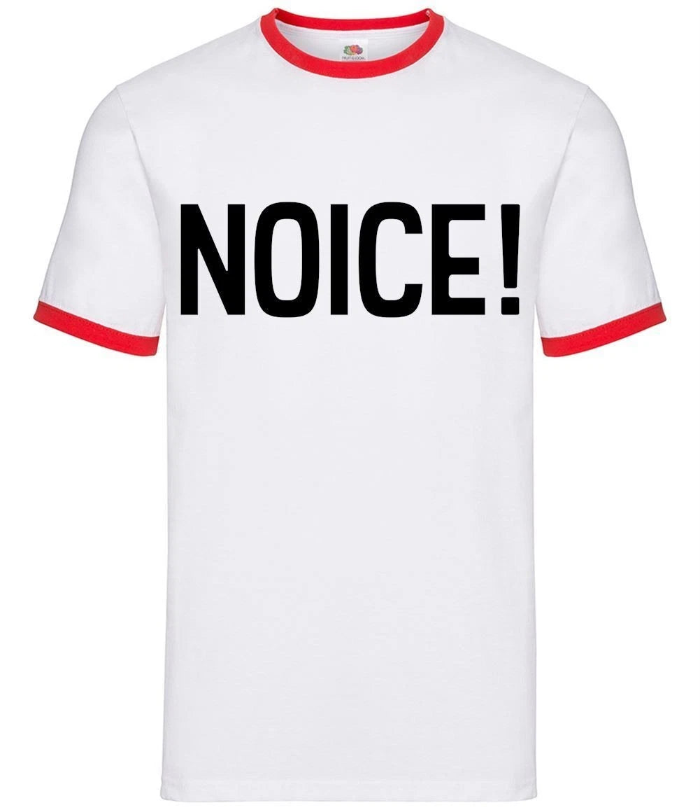 Dressdown Noice! Mens Ringer T Shirt Funny Slogan Police Meme