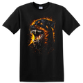 Fierce Rottweiler Fire Graphic T Shirt Cool Animal Lover Tee Design Art