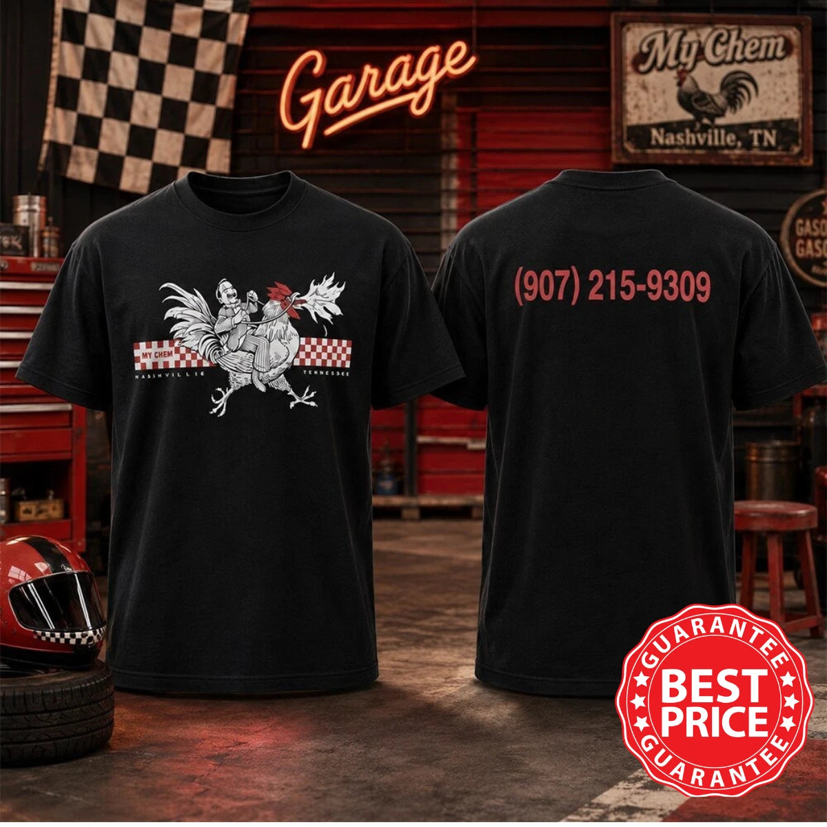 My Chemical Romance MCR Fire-Breathing Rooster Nashville 2026 Shirt Size S-4XL
