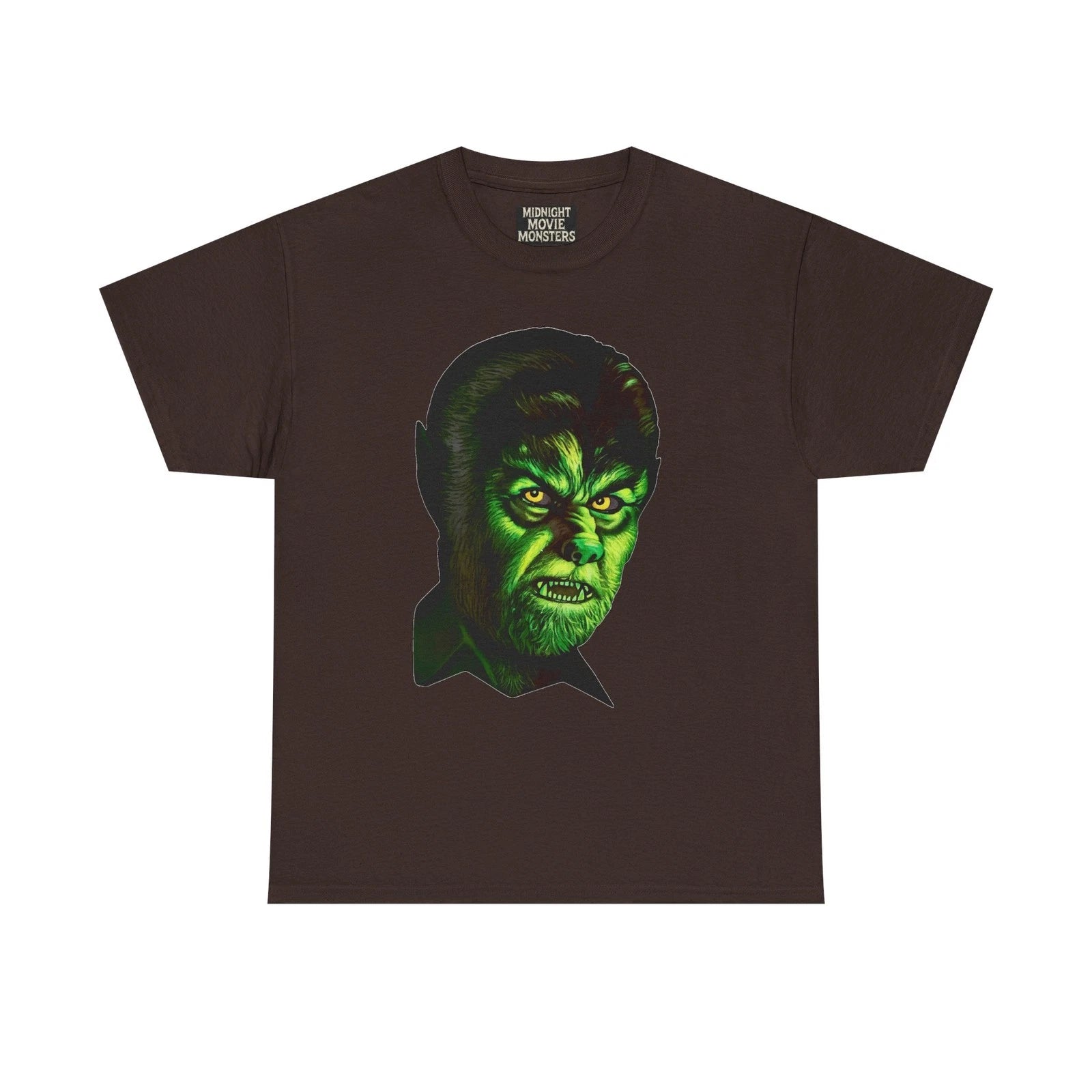 Vintage Wolfman Halloween Monster Die-cut T-Shirt Unisex Heavy Cotton Tee