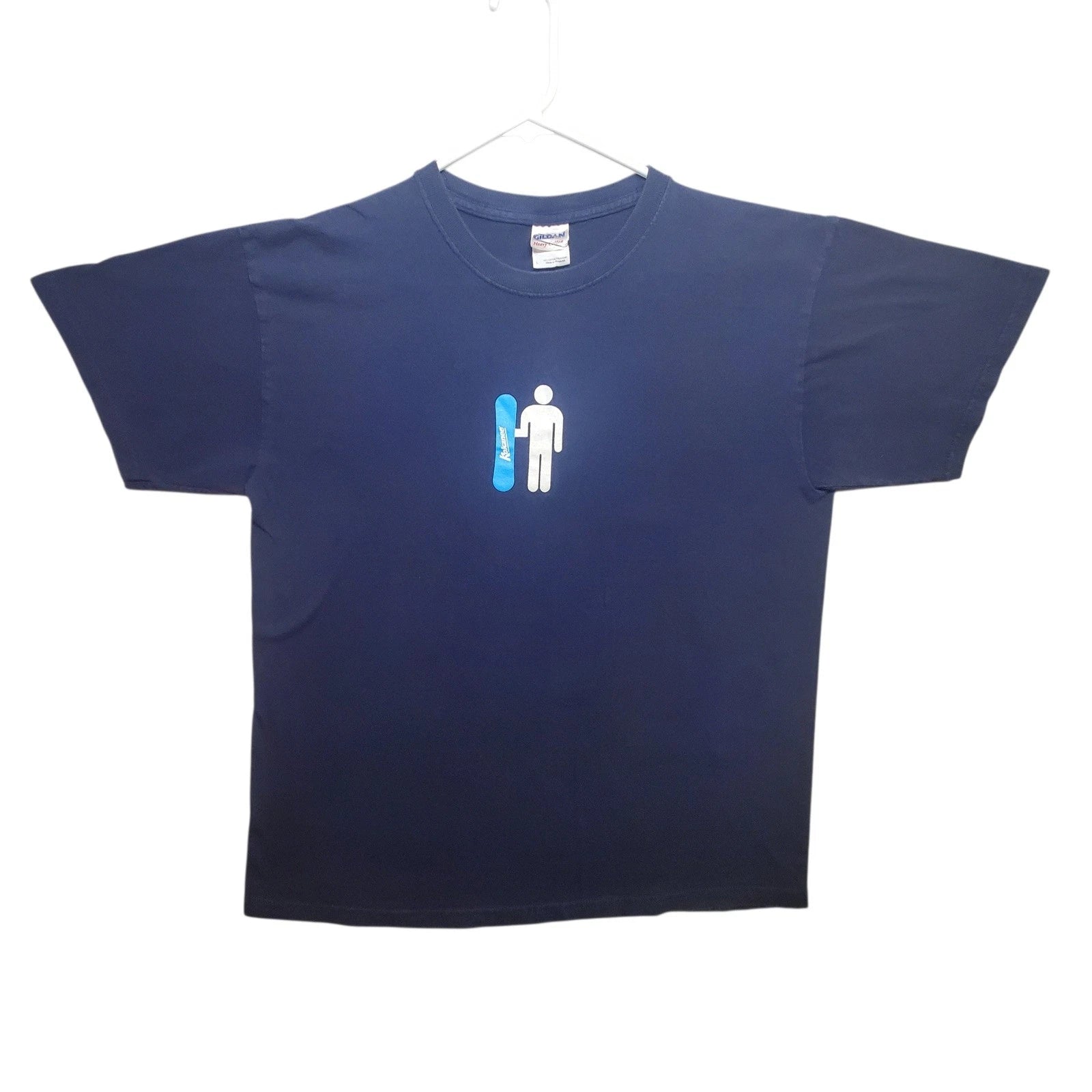 Vintage Kokanee T Shirt Snowboard Beer Tee Y2K 00s Graphic Mens Size Large Blue