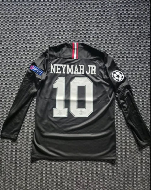 PSG 2018-19 Jersey Champions League Long Sleeve Black Jersey - Neymar JR #10