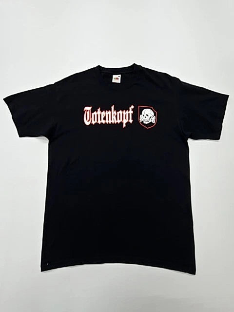 Fruit of the Loom Men's Black Print T-Shirt Size M Regular Graphic