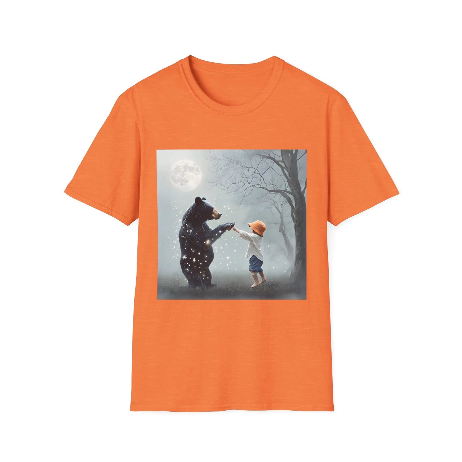 Whimsical Bear & Child T-Shirt Nature Lover Tee Cute Animal Shirt Adventure Gift