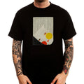 Japanese Retro Graphic Art Advertisement Black Printed Cotton Men's T-Shirt Top