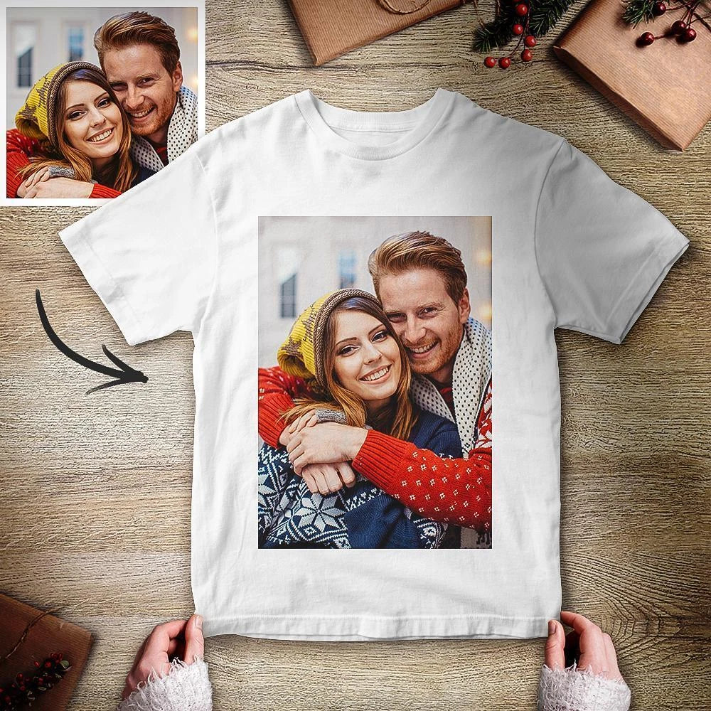 Custom Face Photo Printing Short Sleeve T-Shirt Graphic Shirt Gift