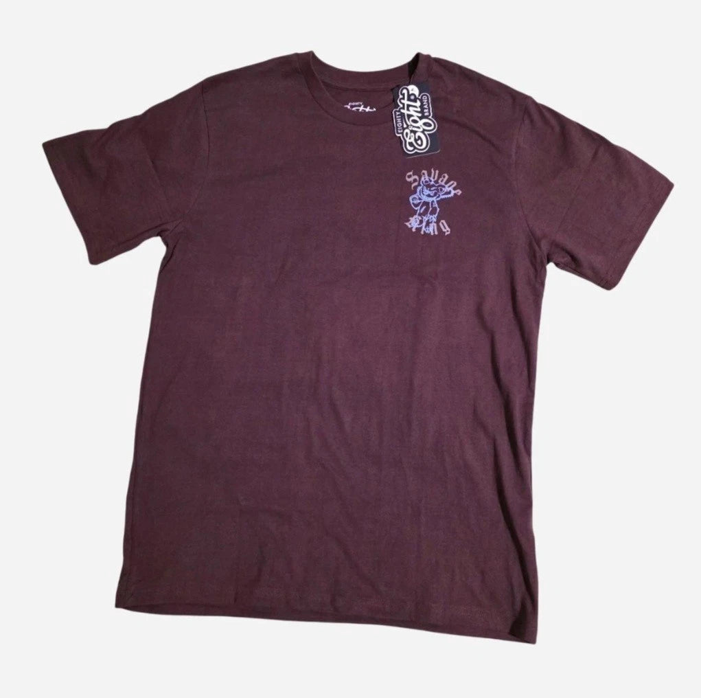 NEW Savage King Eighty Eight Brand Brown T-Shirt Size L Streetwear