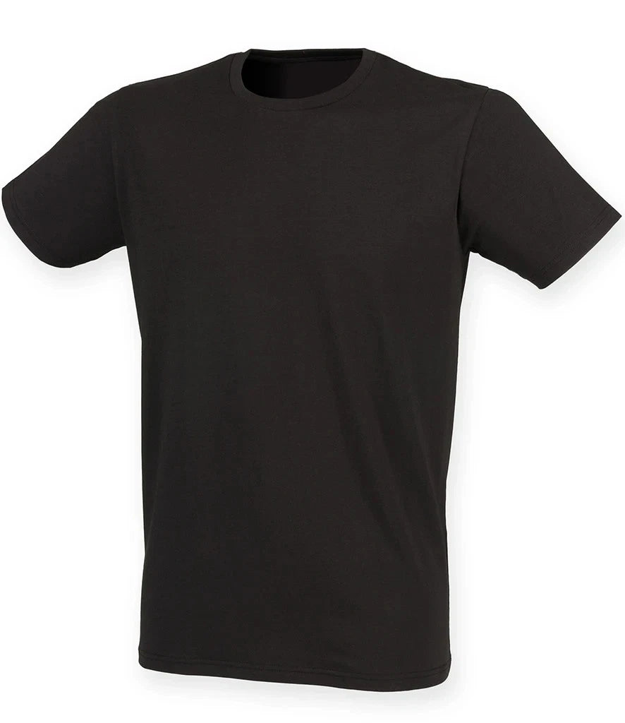SkinniFit Men Feel Good Cotton/Elastane Stretch Short Sleeve Tee T-Shirt