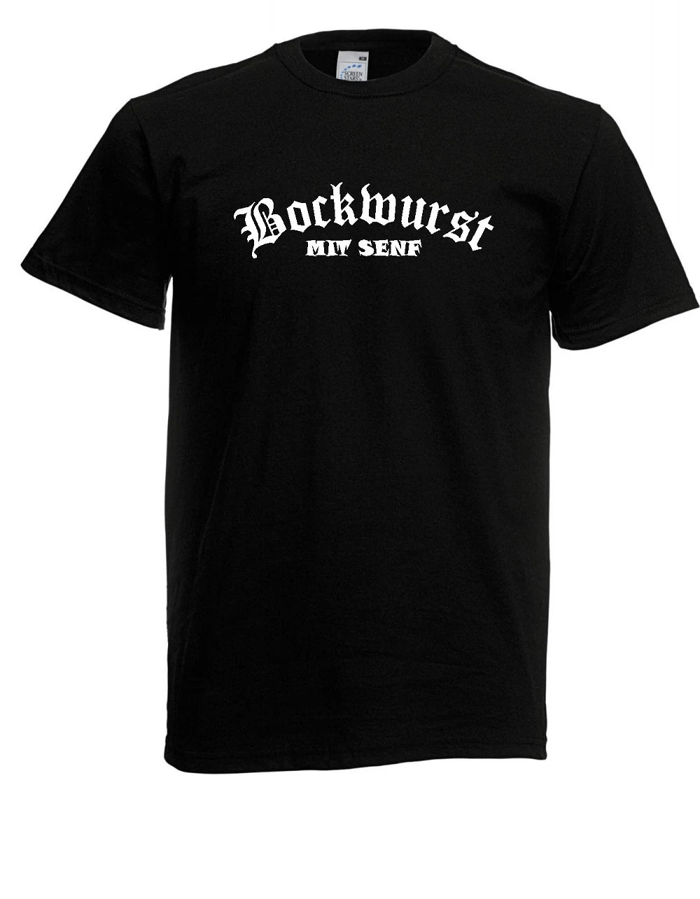 Mens T-Shirt Bockwurst-with-Mustard Size up to 5XL