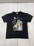 Custom Graphic Artist Superhero Short Sleeve Shirt Black Adult Size Large