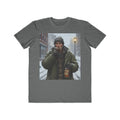 Homeless Man Smoking in Snow Tee | Urban Night Street Scene