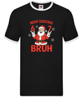 Merry Christmas Bruh - Mens Ringer - Six Seven 6 7 Meme Brainrot Funny Xmas