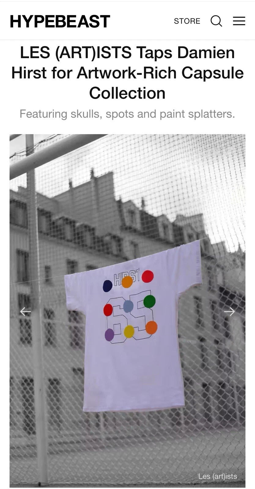 Damien Hirst X Les Artists Limited Edition Polkadot Shirt - White - Large - RARE