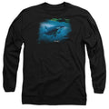 Wildlife Pursuit Thru The Kelp Orca Long Sleeve T-Shirt S-2XL, Black