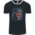 A Cool Rottweiler With Glasses Dog Mens Ringer T-Shirt FotL