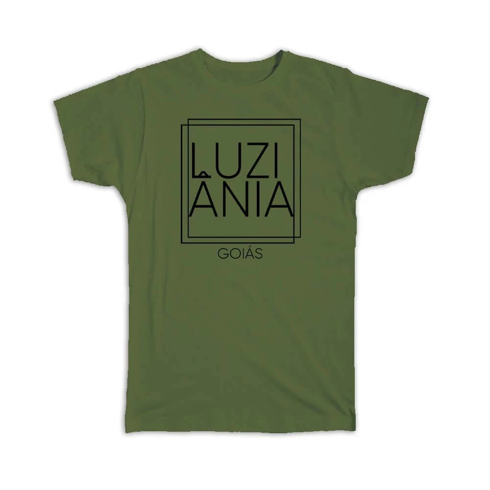 Gift T-Shirt : LUZIaNIA Goias Square Modern Minimalist Font
