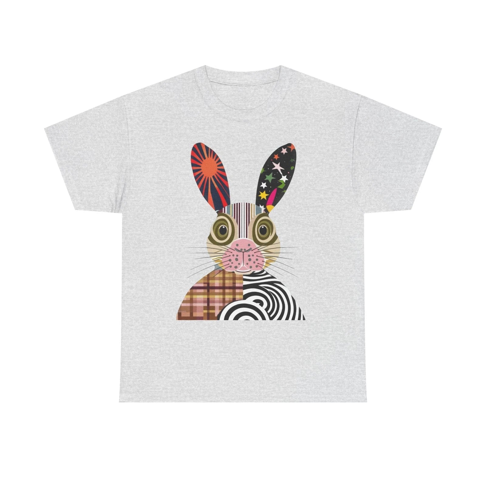 Playful Rabbit Graphic Tee, Fun Unisex Cotton T-Shirt, Cute Bunny Animal Design