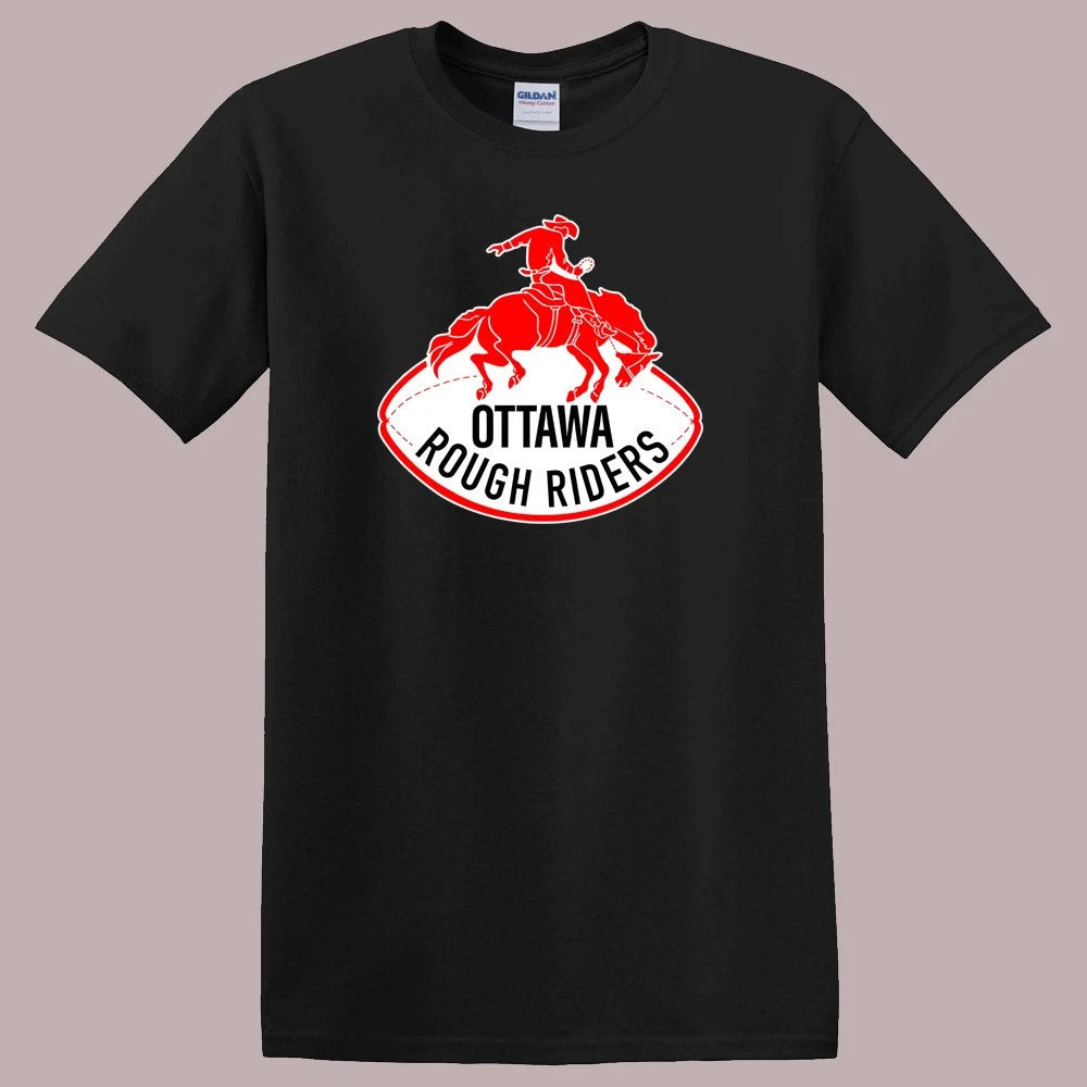 Ottawa Rough Riders Retro Nostalgic Canadian Football Black Size S-5XL