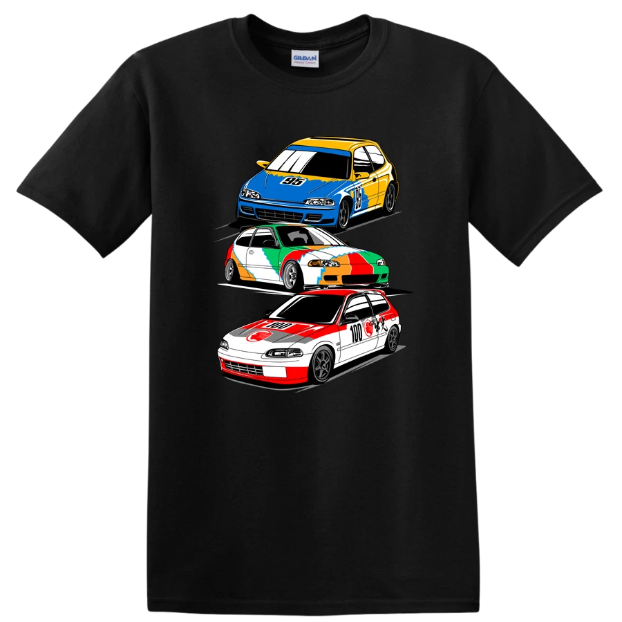 Car Art Design T Shirt Cool Racing Cars Graphic Print Eco-Friendly Tee
