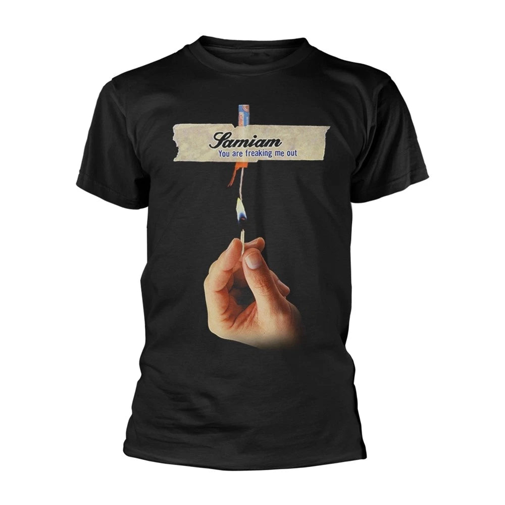 SAMIAM - YOU ARE FREAKING ME OUT (ORGANIC TS) BLACK T-Shirt, Front & Back Print