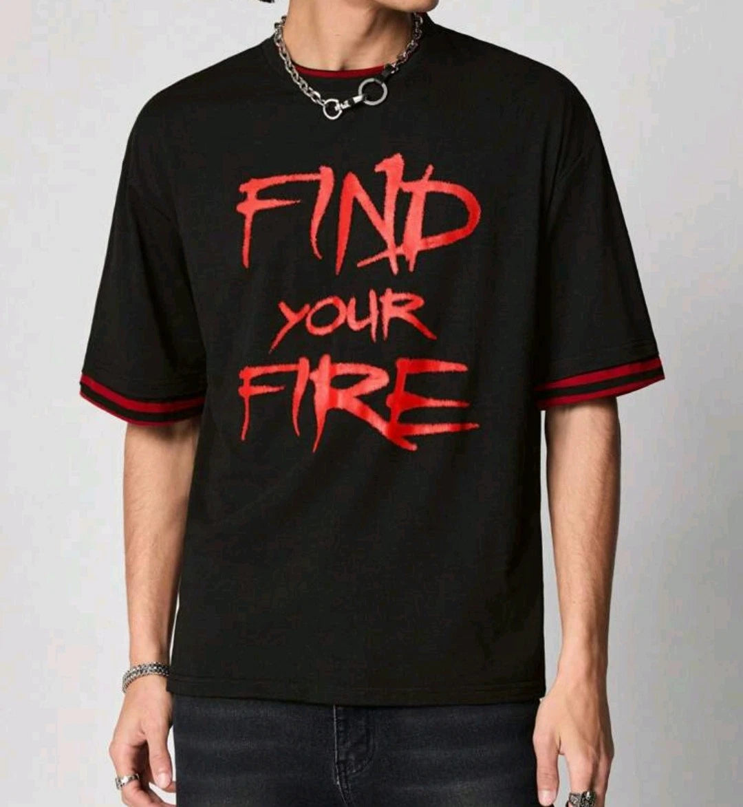 New Men Luxury Fashion Black T-Shirt High Quality