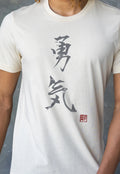Courage Japanese Kanji T Shirt Unisex Calligraphy Tee Martial Arts Zen Yoga Mens