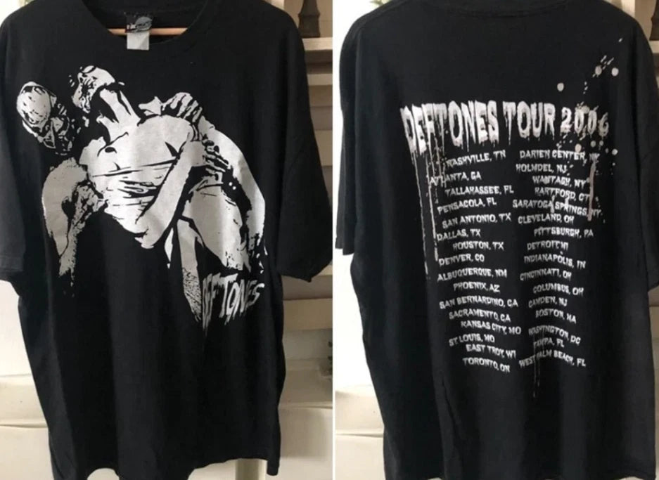 Deftones tour 2006 2 sided basic black Unisex Graphic T shirt