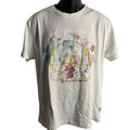 Vintage Y2K Hustle Gang Urban Wear T Shirt L White Crewneck Embroidered Graphic