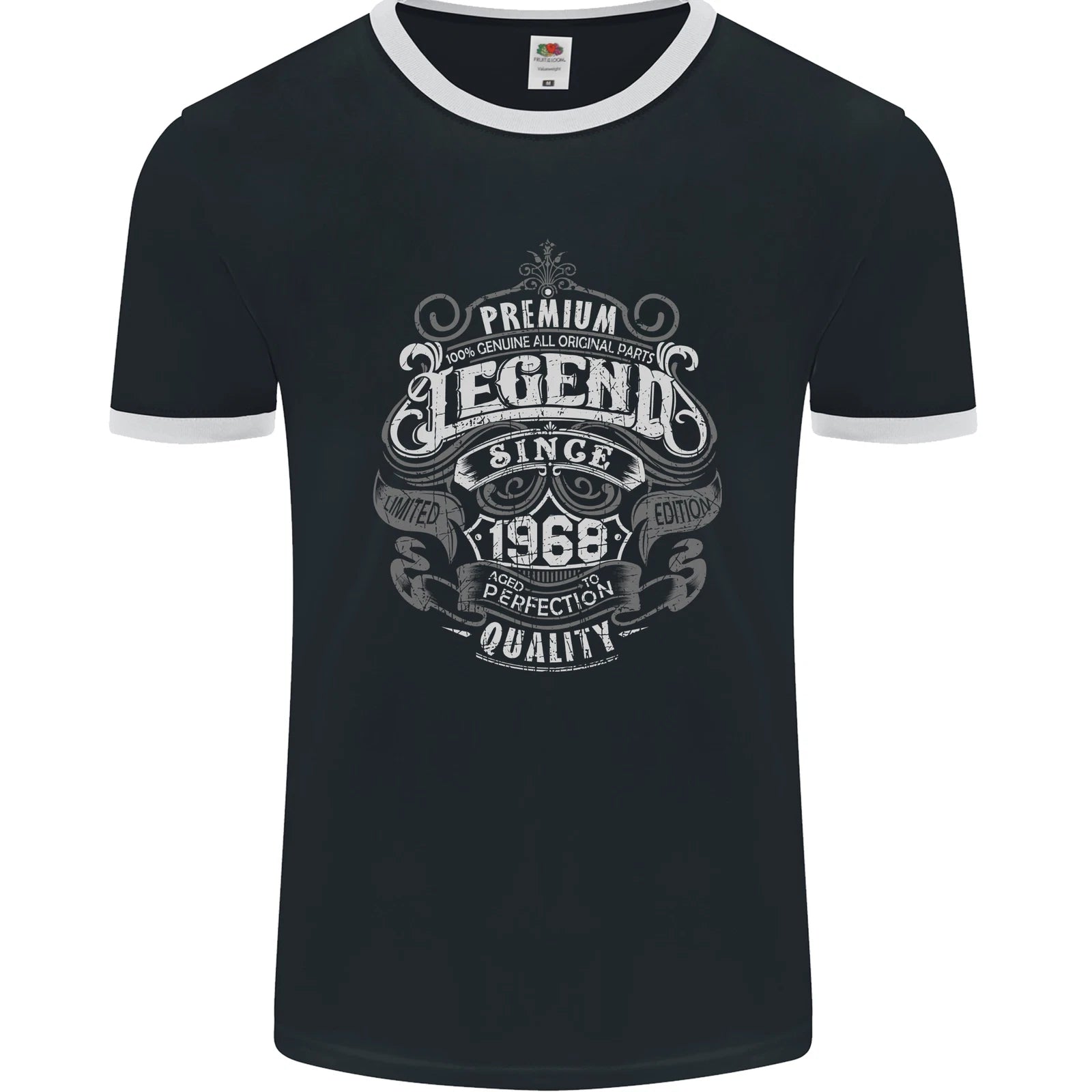 Premium Legend 58th Birthday 1968 Mens Ringer T-Shirt FotL