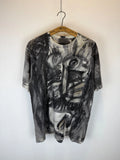 Vintage Abstract Face Art Shirt All Over Print Grunge Tee Unknown Artist XL