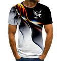 Mens 3D Eagle Print T Shirt Casual Oversized Streetwear Short Sleeve Graphic Tee
