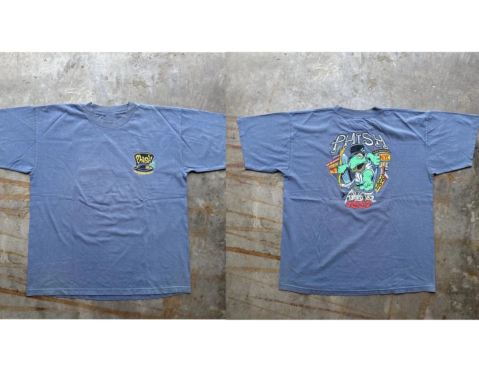 Vintage 1997 Phish Holiday Tour Tee  Caronila Blue Shirt Unisex S-5XL Reprint