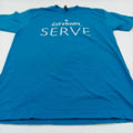 Next Level T-Shirt Men's Large Blue City Light Serve Slogan Short Sleeve