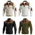 Men s Quarter Zip Collared Shirt for Travel and Daily Casual Wear