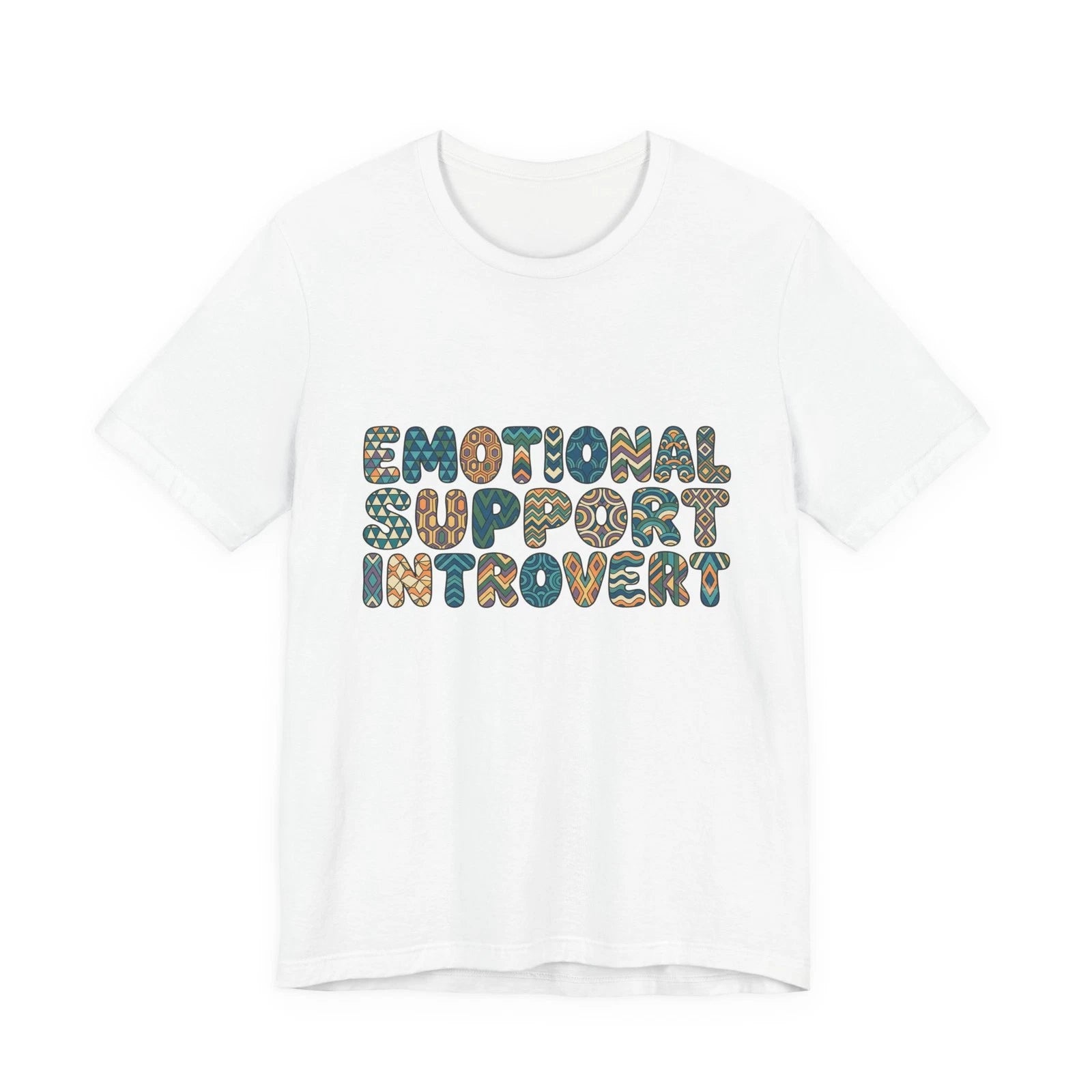 Emotional Support Introvert ESA funny T-Shirt | Retro Pattern Lettering