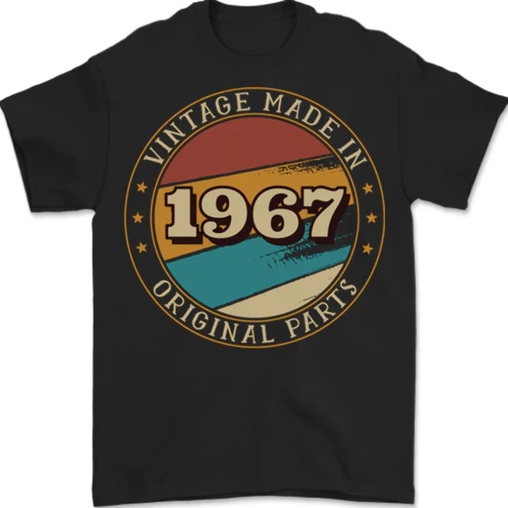 59th Birthday Vintage Made In 1967 Mens T-Shirt 100% Cotton