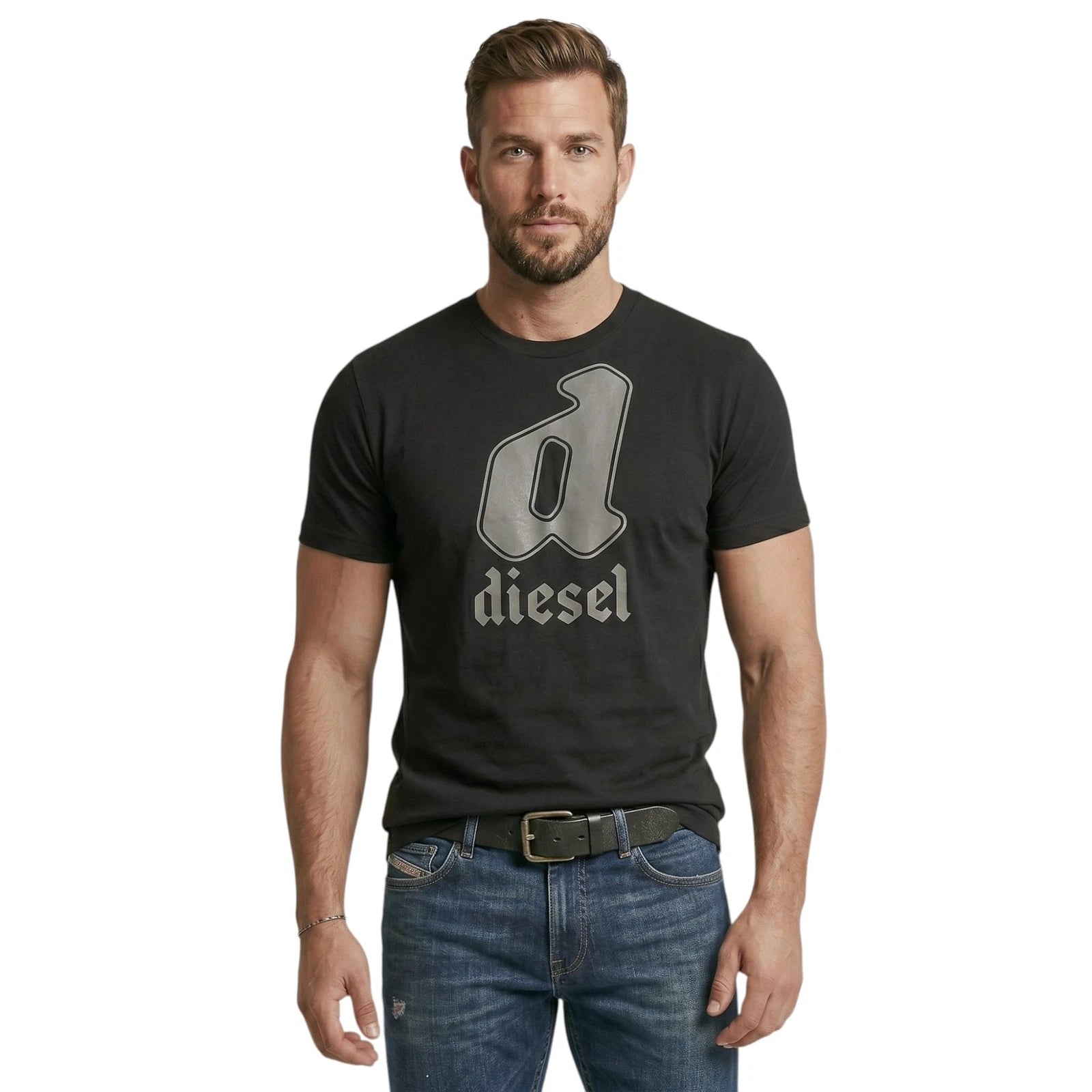Diesel Mens T Shirts T-Diegor-K59 Graphic Logo Short Sleeve Pullover Casual Top