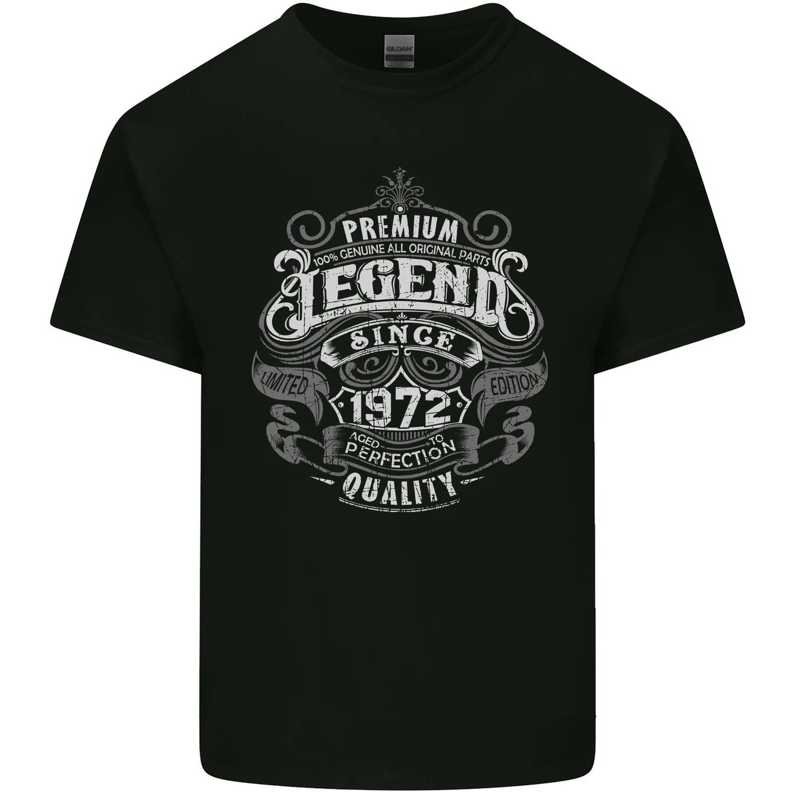 Premium Legend 54th Birthday 1972 Mens Cotton T-Shirt Tee Top