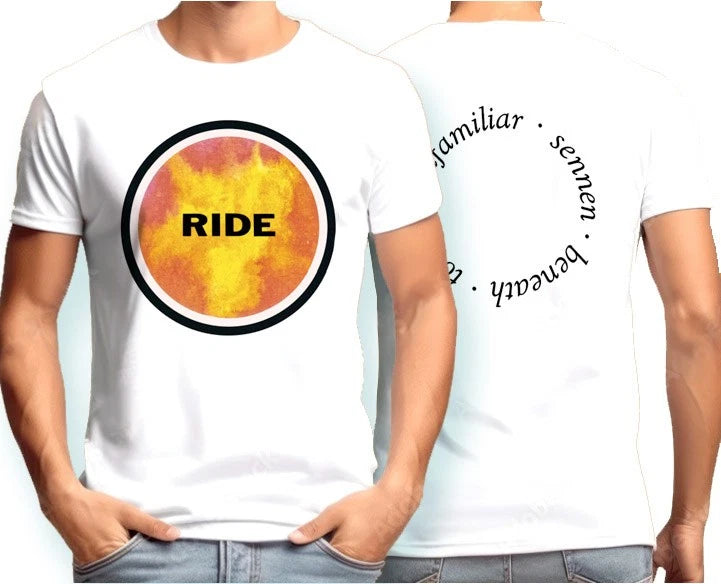 Custom T-shirt doubled-sided, front & back. One off, made to order, hand crafted