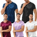 Men Tops Theme Shirt Party Top Soft T-shirt Exotic Shirts Solid Color Blouse