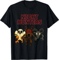 Night Hunters. 3 Animals in The Forest. Cool Gamer Design. T-Shirt
