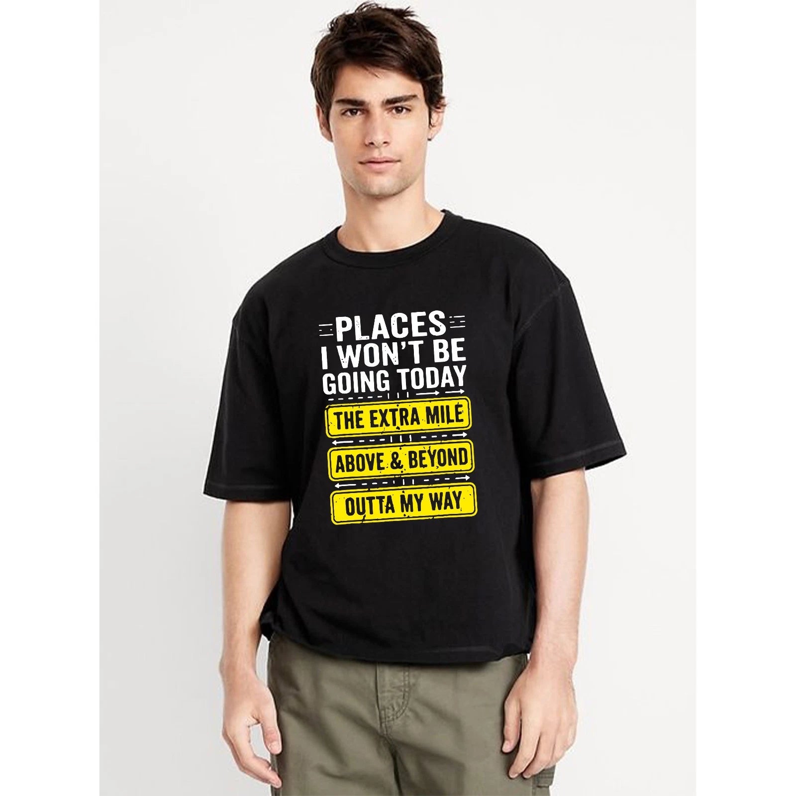 Places I Won’t Be Going Today T Shirt Funny Sarcastic Work Joke Lazy People Top
