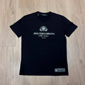 DOLCE & GABBANA Men's Flocked Logo Cotton T-Shirt Size XL / IT 52