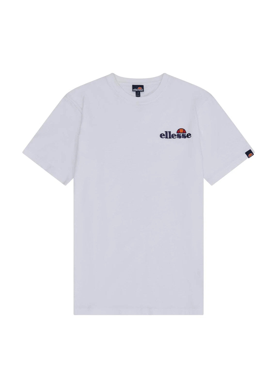 ellesse Men's Voodoo Short Sleeve T-Shirt, Classic Logo Cotton Tee, White