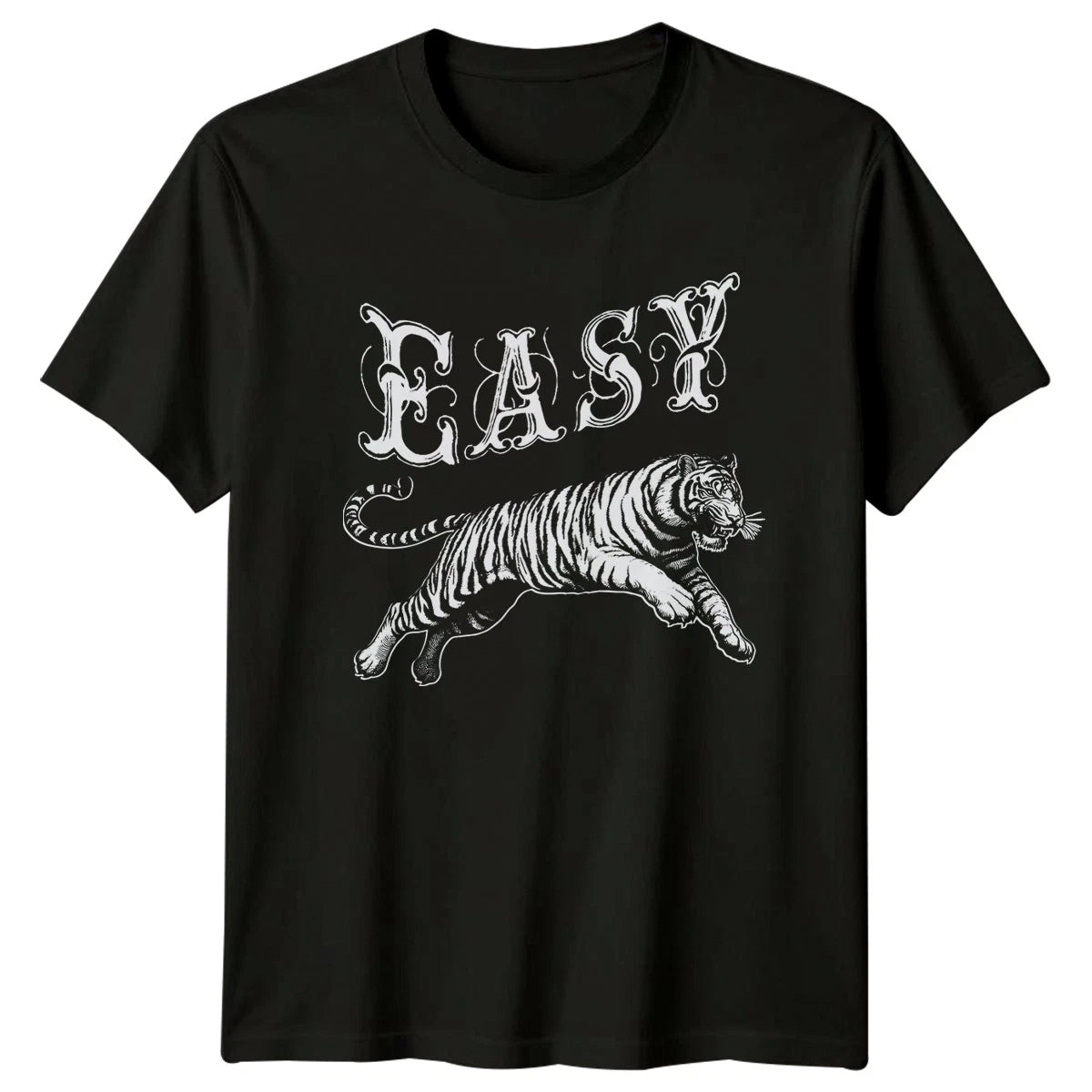 Easy Tiger T-Shirt Vintage Big Cat Wildlife Birthday Gift For Him And Her