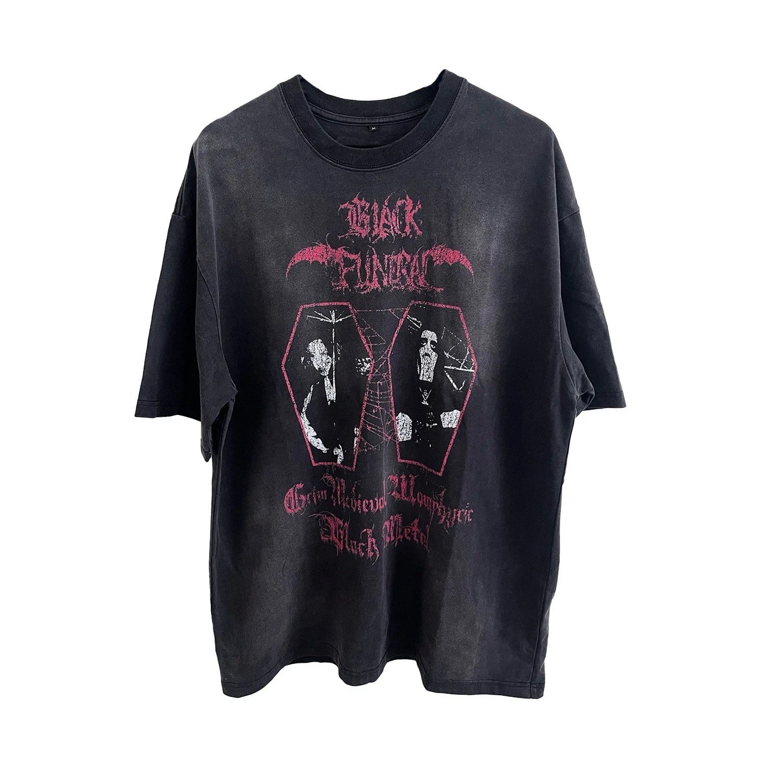 Black Funeral T-shirt - Black Metal Shirt - Vintage Style Tee - Sunfaded Shirt