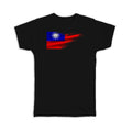 Gift T-Shirt : Taiwan Flag Modern Country Expat