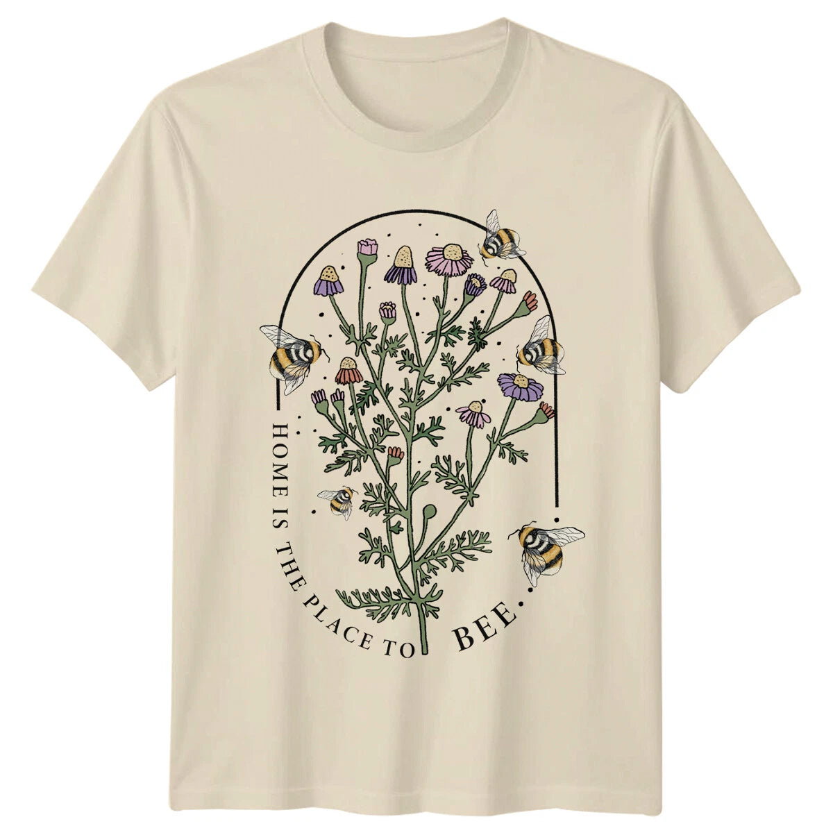 Home Is The Place To Bee Nature Graphic Bee Lover T-Shirt