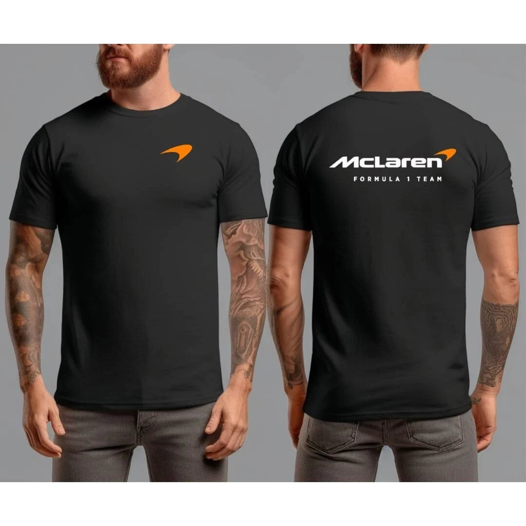 McLaren Racing Team F1 Formula Tshirt Sport Black Print Gildan Unisex T-Shirt