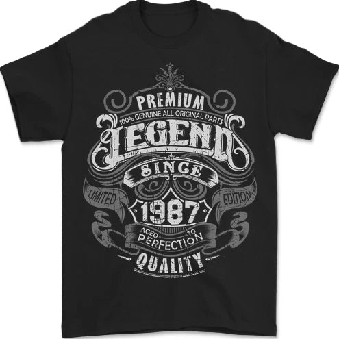 Premium Legend 39th Birthday 1987 Mens T-Shirt 100% Cotton